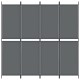 4 paneles antracitszürke szövet térelválasztó 200x200 cm
