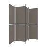 4 paneles antracitszürke szövet térelválasztó 200x200 cm