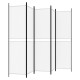 4 paneles fehér szövet térelválasztó 250x200 cm