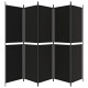 5 paneles fekete szövet térelválasztó 250x200 cm