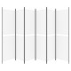 6 paneles fehér szövet térelválasztó 300x200 cm