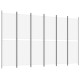 6 paneles fehér szövet térelválasztó 300x200 cm