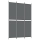 3 paneles antracitszürke szövet térelválasztó 150 x 220 cm