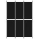3 paneles fekete szövet térelválasztó 150x220 cm