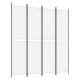4 paneles fehér szövet térelválasztó 200x220 cm