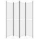 4 paneles fehér szövet térelválasztó 200x220 cm