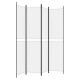 4 paneles fehér szövet térelválasztó 200x220 cm
