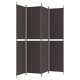 4 paneles barna szövet paraván 200x220 cm