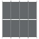 4 paneles antracitszürke szövet térelválasztó 200x220 cm