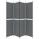 4 paneles antracitszürke szövet térelválasztó 200x220 cm