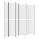 6 paneles fehér szövet térelválasztó 250 x 220 cm