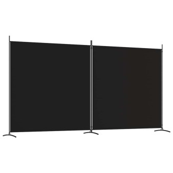 2 paneles fekete szövet térelválasztó 348 x 180 cm