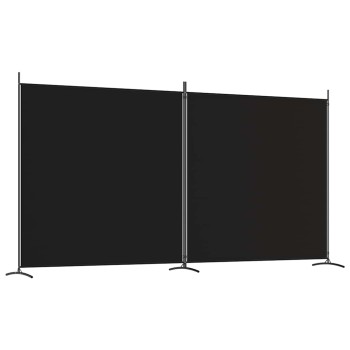 2 paneles fekete szövet térelválasztó 348 x 180 cm