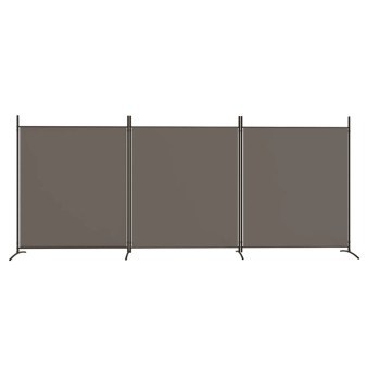3 paneles antracitszürke szövet térelválasztó 525x180 cm