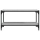 Szürke sonoma színű szerelt fa és acél tv-szekrény 80x33x41 cm Szürke sonoma színű szerelt fa és acél tv-szekrény 80x33x41 cm