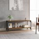 Füstös tölgy színű szerelt fa és acél tv-szekrény 100x33x41 cm Füstös tölgy színű szerelt fa és acél tv-szekrény 100x33x41 cm