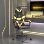 Fekete és aranyszínű műbőr forgó játékszék