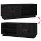 Fekete tömör fenyőfa tv-szekrény 105 x 34 x 40 cm Fekete tömör fenyőfa tv-szekrény 105 x 34 x 40 cm