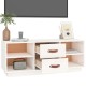 Fehér tömör fenyőfa tv-szekrény 100x34x40 cm