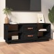 Fekete tömör fenyőfa tv-szekrény 100 x 34 x 40 cm Fekete tömör fenyőfa tv-szekrény 100 x 34 x 40 cm