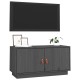 Szürke tömör fenyőfa tv-szekrény 80 x 34 x 40 cm Szürke tömör fenyőfa tv-szekrény 80 x 34 x 40 cm