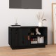 Fekete tömör fenyőfa tv-szekrény 70 x 34 x 40 cm Fekete tömör fenyőfa tv-szekrény 70 x 34 x 40 cm