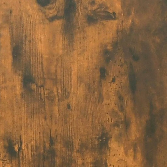 Füstös tölgy színű szerelt fa asztal-kocsi 60 x 45 x 60 cm