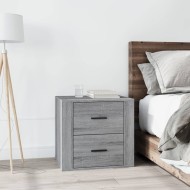 Szürke sonoma színű éjjeliszekrény 50x39x47 cm