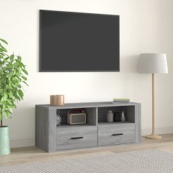 Szürke sonoma színű szerelt fa tv-szekrény 100 x 35 x 40 cm