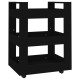 Fekete szerelt fa konyhai-kocsi 60 x 45 x 80 cm Fekete szerelt fa konyhai-kocsi 60 x 45 x 80 cm