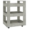 Betonszürke szerelt fa zsúrkocsi 60 x 45 x 80 cm