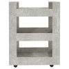 Betonszürke szerelt fa zsúrkocsi 60 x 45 x 80 cm