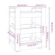 Betonszürke szerelt fa konyhai-kocsi 60 x 45 x 80 cm Betonszürke szerelt fa konyhai-kocsi 60 x 45 x 80 cm
