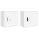 2 db fehér falra szerelhető éjjeliszekrény 50x30x47 cm