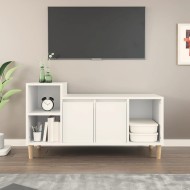 Fehér szerelt fa tv-szekrény 100x35x55 cm