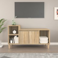 Sonoma tölgyszínű szerelt fa tv-szekrény 100x35x55 cm