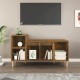 Füstös tölgyszínű szerelt fa tv-szekrény 100x35x55 cm