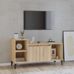 Sonoma tölgyszínű szerelt fa tv-szekrény 100x35x55 cm