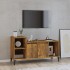 Füstös tölgyszínű szerelt fa tv-szekrény 100x35x55 cm