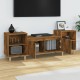 Füstös tölgyszínű szerelt fa tv-szekrény 160x35x55 cm Füstös tölgyszínű szerelt fa tv-szekrény 160x35x55 cm