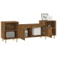 Füstös tölgyszínű szerelt fa tv-szekrény 160x35x55 cm Füstös tölgyszínű szerelt fa tv-szekrény 160x35x55 cm