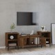 Barna tölgyszínű szerelt fa tv-szekrény 160x35x55 cm