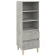 Betonszürke szerelt fa magasszekrény 40 x 36 x 110 cm Betonszürke szerelt fa magasszekrény 40 x 36 x 110 cm