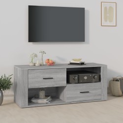 Szürke sonoma színű szerelt fa tv-szekrény 100 x 35 x 40 cm
