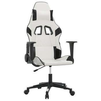 Fehér és fekete műbőr játékszék