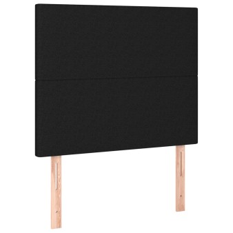 Fekete szövet fejtámla 80x5x118/128 cm