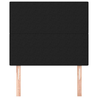 Fekete szövet fejtámla 80x5x118/128 cm