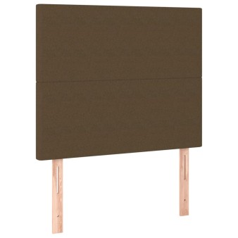 Sötétbarna szövet fejtámla 80x5x118/128 cm