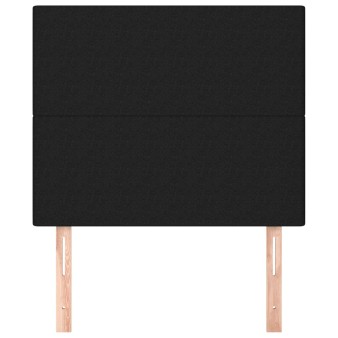 Fekete szövet fejtámla 90x5x118/128 cm