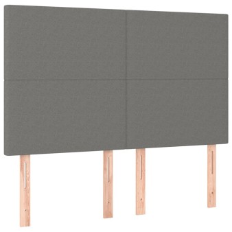 Sötétszürke szövet fejtámla 144x5x118/128 cm